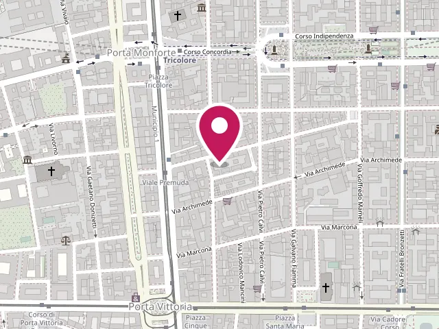 Mappa: Pidfree Milano, Via Ciro Menotti, 6, Milano